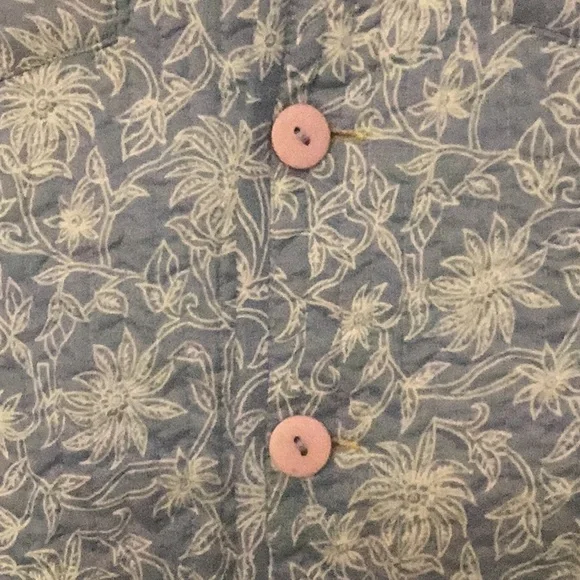 Provence Reversible floral yellow/ blue paisley lightweight spring/summer NWT - Picture 3 of 9